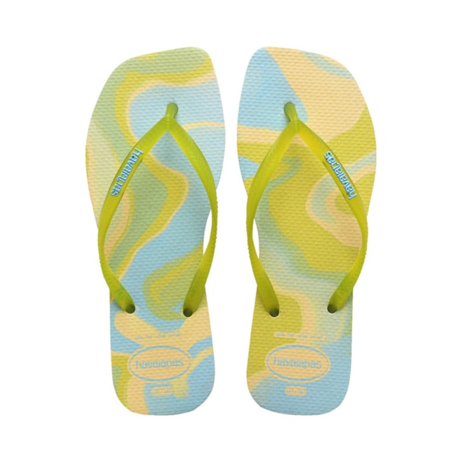 Chinelo Havaianas Slim Square Jelly Feminino Buttercream