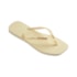 Chinelo Havaianas Slim Square Logo Metallic Feminino Buttercream