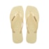 Chinelo Havaianas Slim Square Logo Metallic Feminino Buttercream