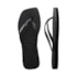 Chinelo Havaianas Slim Square Logo Metallic Feminino Preto