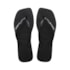 Chinelo Havaianas Slim Square Logo Metallic Feminino Preto