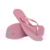 Chinelo Havaianas Slim Square Logo Metallic Feminino Rosa Chiffon