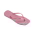 Chinelo Havaianas Slim Square Logo Metallic Feminino Rosa Chiffon