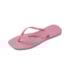 Chinelo Havaianas Slim Square Logo Metallic Feminino Rosa Chiffon