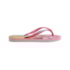 Chinelo Havaianas Slim Square Logo Metallic Infantil Feminino Rosa Glow