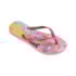 Chinelo Havaianas Slim Square Logo Metallic Infantil Feminino Rosa Glow