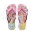 Chinelo Havaianas Slim Square Logo Metallic Infantil Feminino Rosa Glow