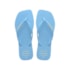 Chinelo Havaianas Slim Square Logo Pop Feminino Azul Brilhante