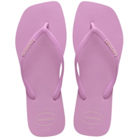 Chinelo Havaianas Slim Square Logo Pop Feminino Lavanda Fresh