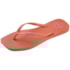 Chinelo Havaianas Slim Square Logo Pop Feminino Rosa Clay