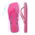 Chinelo Havaianas Slim Square Logo Pop Feminino Rosa Flux