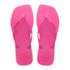 Chinelo Havaianas Slim Square Logo Pop Feminino Rosa Flux