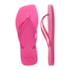Chinelo Havaianas Slim Square Logo Pop Feminino Rosa Flux