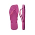 Chinelo Havaianas Slim Square Logo Pop Feminino Rosa Gum