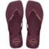 Chinelo Havaianas Slim Square Logo Pop Feminino Terra Roxa