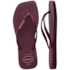 Chinelo Havaianas Slim Square Logo Pop Feminino Terra Roxa