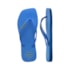 Chinelo Havaianas Slim Square Logo Pop Up Feminino  Azul Brilhante