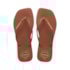 Chinelo Havaianas Slim Square Logo Pop Up Feminino  Ferrugem
