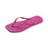Chinelo Havaianas Slim Square Logo Pop Up Feminino  Rosa Gum