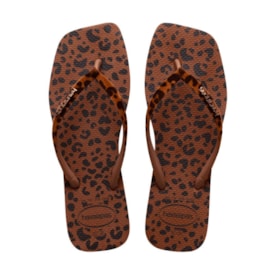 Chinelo Havaianas Slim Square Velvet Feminino Ferrugem