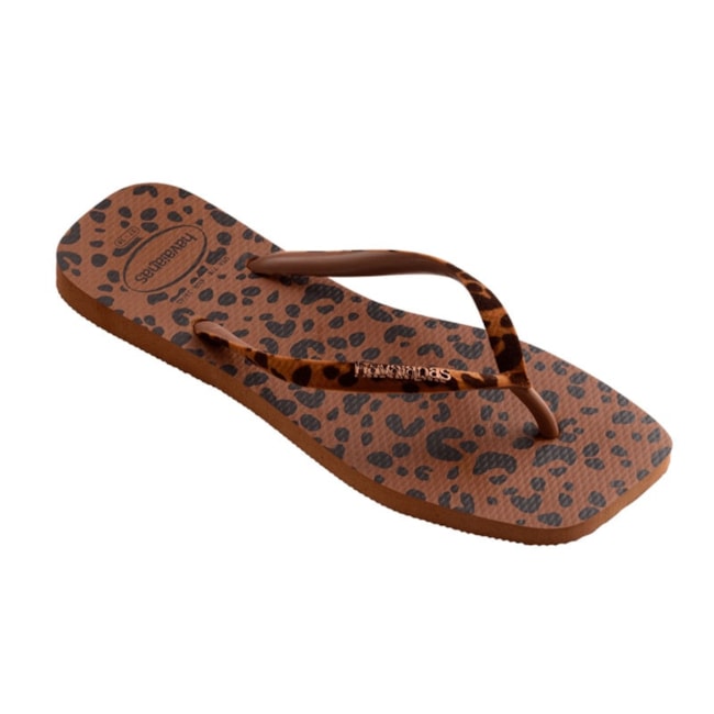 Chinelo Havaianas Slim Square Velvet Feminino Ferrugem