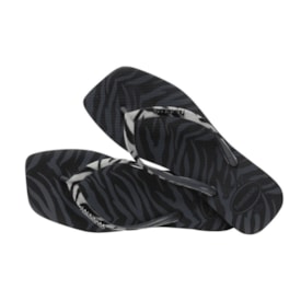 Chinelo Havaianas Slim Square Velvet Feminino Preto