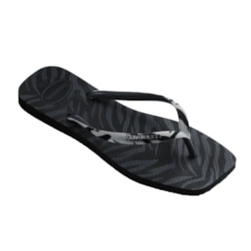 Chinelo Havaianas Slim Square Velvet Feminino Preto