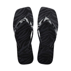 Chinelo Havaianas Slim Square Velvet Feminino Preto