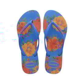Chinelo Havaianas Slim Summer Bliss Feminino Azul Brilhante