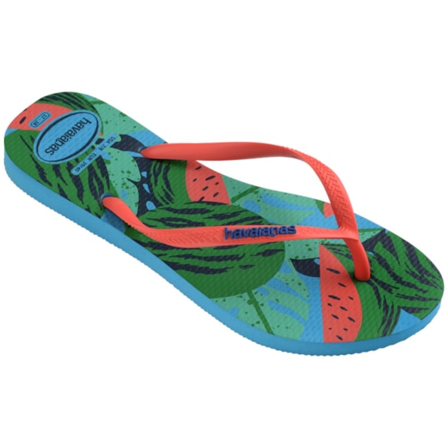 Chinelo Havaianas Slim Summer Fruits Feminino Turquesa