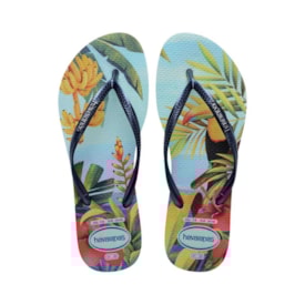Chinelo Havaianas Slim Tropical Feminino Azul