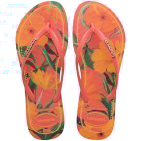 Chinelo Havaianas Slim Tropical Feminino Coral Tropical