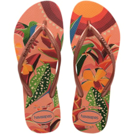 Chinelo Havaianas Slim Tropical Feminino Pessego