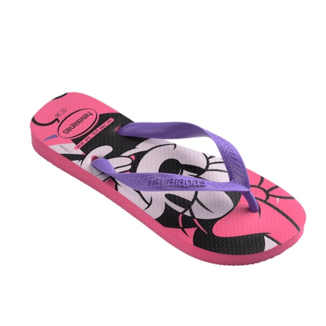 Chinelo Havaianas Top Disney Infantil Unissex Rosa