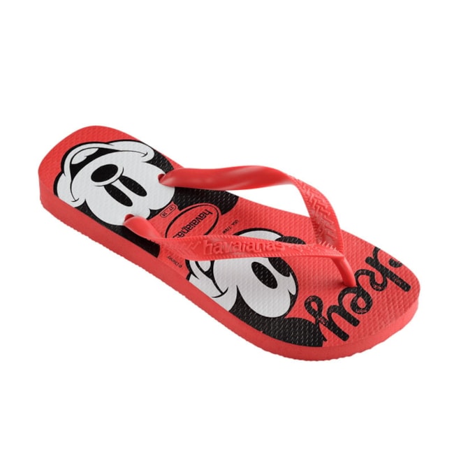 Chinelo Havaianas Top Disney Infantil Unissex Vermelho Rubi