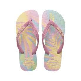Chinelo Havaianas Top Fashion Feminino Amarelo Caja