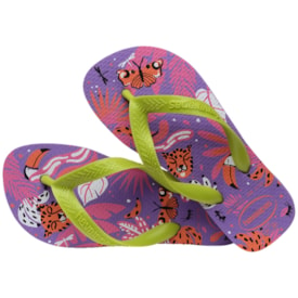 Chinelo Havaianas Top Fashion Feminino Infantil Lilas Escuro