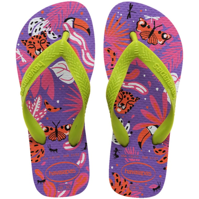 Chinelo Havaianas Top Fashion Feminino Infantil Lilas Escuro