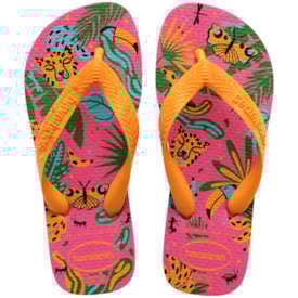 Chinelo Havaianas Top Fashion Feminino Infantil Rosa Flux