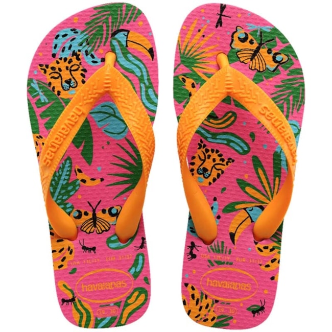 Chinelo Havaianas Top Fashion Feminino Infantil Rosa Flux