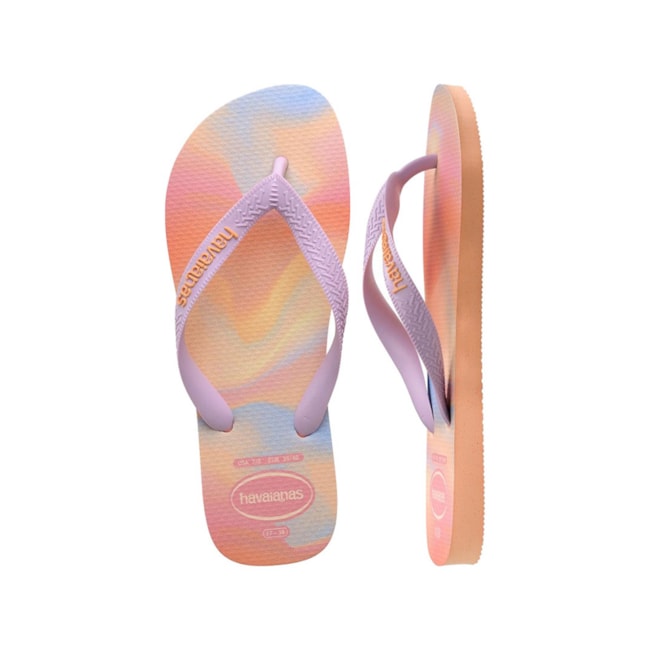Chinelo Havaianas Top Fashion Feminino Rosa Pessego