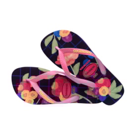 Chinelo Havaianas Top Floral Fresh Feminina Ciber Pink
