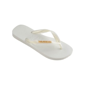 Chinelo Havaianas Top Logo Metallic Branco