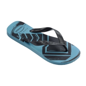 Chinelo Havaianas Top Marvel Logomania Infantil Unissex Azul Tranquilidade