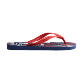 Chinelo Havaianas Top Marvel Logomania Infantil Unissex Marinho