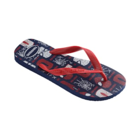 Chinelo Havaianas Top Marvel Logomania Infantil Unissex Marinho