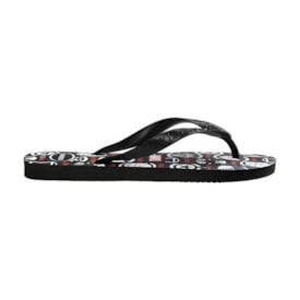 Chinelo Havaianas Top Marvel Logomania Infantil Unissex Preto