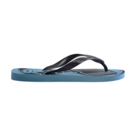 Chinelo Havaianas Top Marvel Logomania Unissex Infantil Azul Tranquilidade