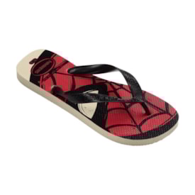 Chinelo Havaianas Top Marvel Logomania Unissex Infantil Bege Palha