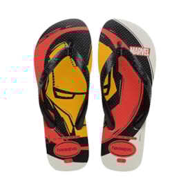 Chinelo Havaianas Top Marvel Logomania Unissex Infantil Branco